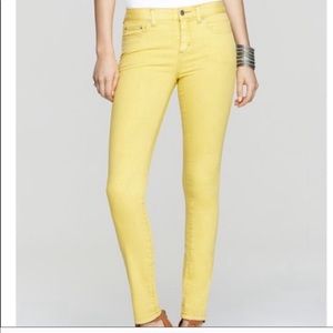 Free People Yellow Skinny Jeans - Size 30